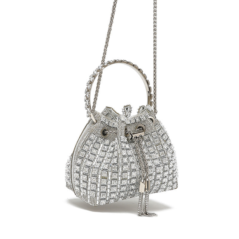 Women's Dinner Refined Rhinestone Chain Simple Fashion Bucket Bag