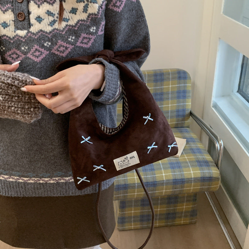 Women's Minority Fashion Carrying Suede Bow Bags