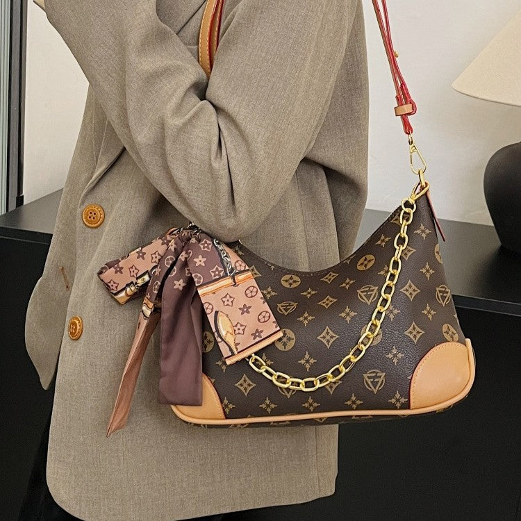 Women's Light Luxury Croissant Trendy Fashion Joker Large Capacity Commuter Women's Messenger Bag