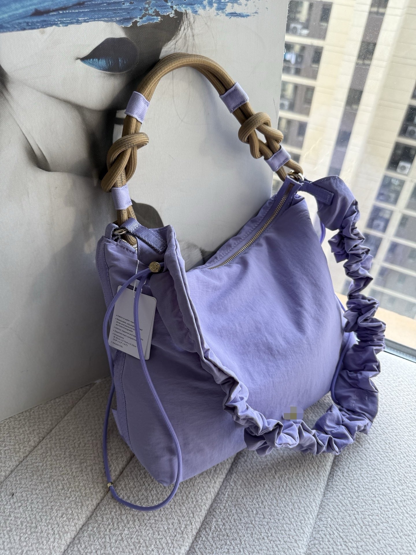 Women's Sweet Large Intestine Twist Personality Nylon Women's Messenger Bag