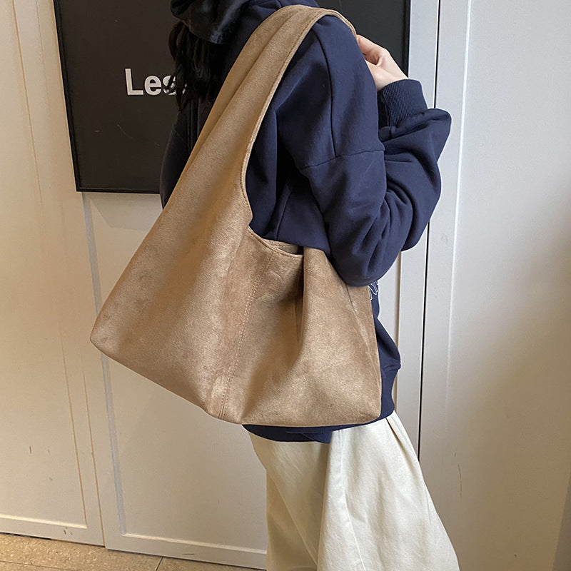 Large Capacity Retro Frosted Big Female Tote Bag