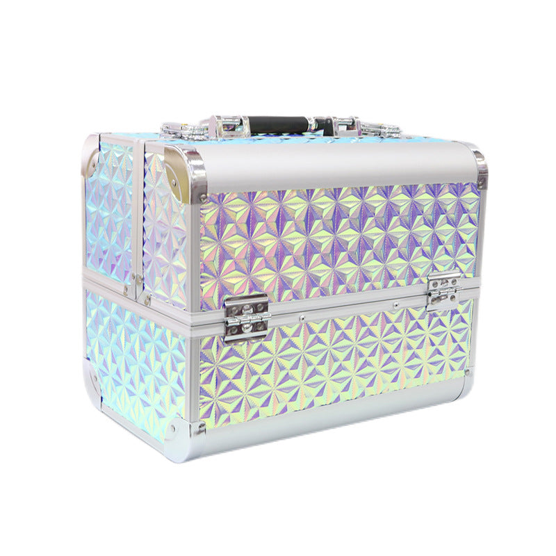 Portable High Sense Makeup Aluminum Alloy Tattoo Nail Manicure Cosmetic Case