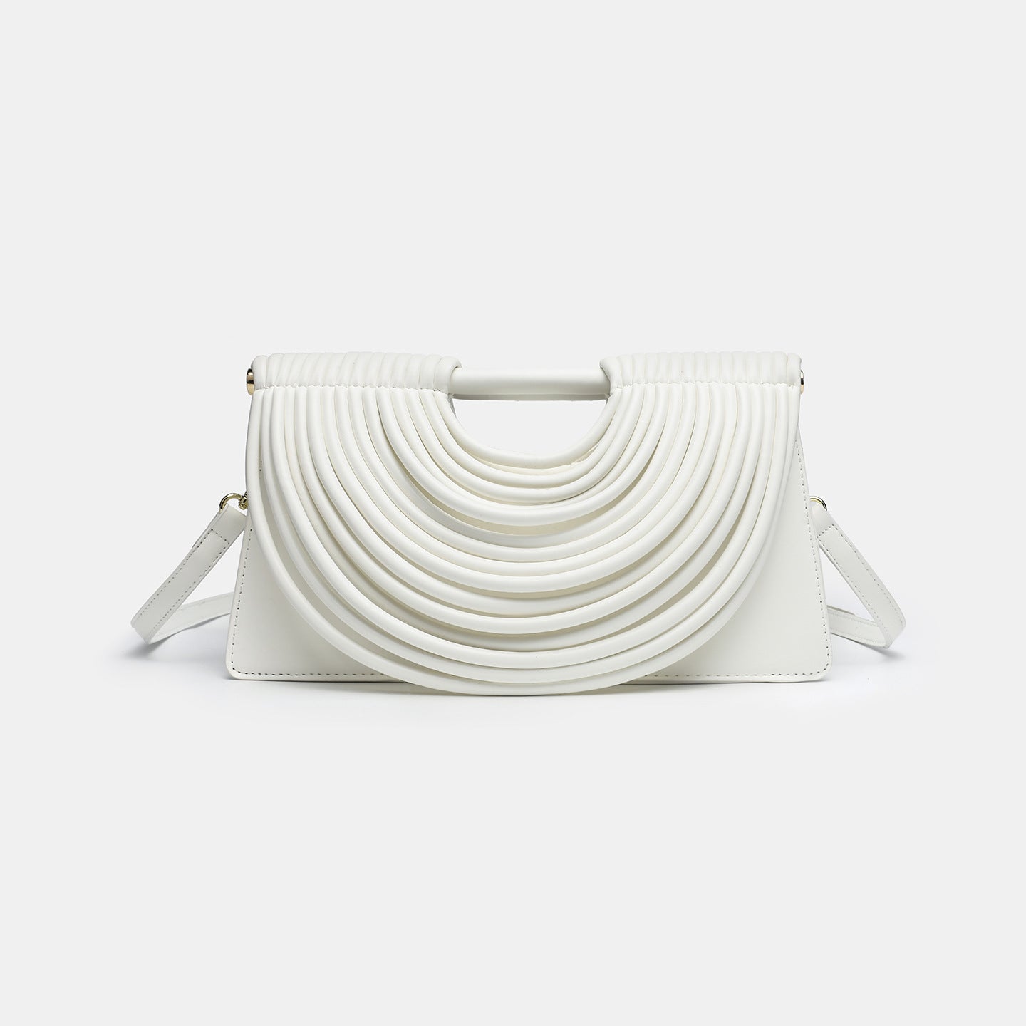 Women's Hand-woven Line Comb Design Trapezoidal Bags