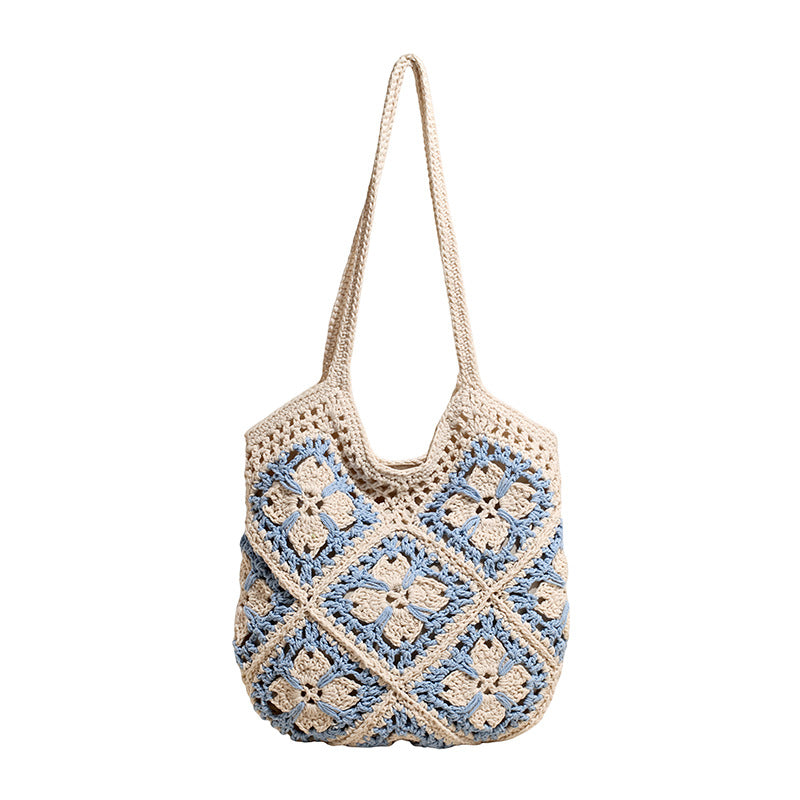 Women's Large Capacity Ethnic Style Hollow Seaside Tote Bag