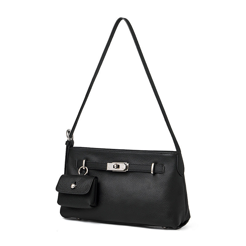 Women's Cowhide Kelly Commuter Underarm Portable Oblique Women's Messenger Bag