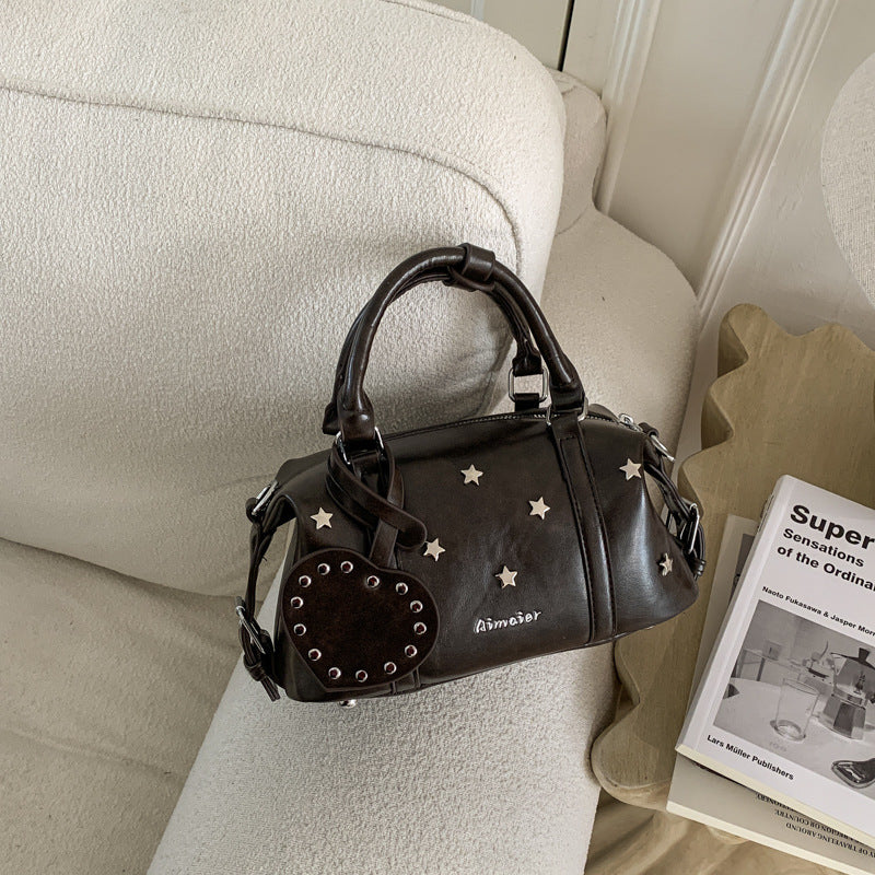 Women's Vintage Spring Fashion Studded Commuter Shoulder Bags