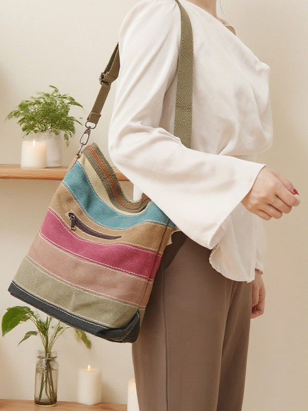 Canvas Large Capacity With For Commuting Women's Messenger Bag