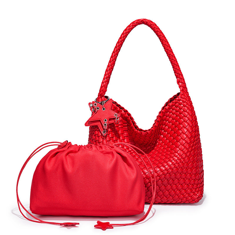 Design Hand-woven Large Capacity Totes Style Women's Shoulder Bag