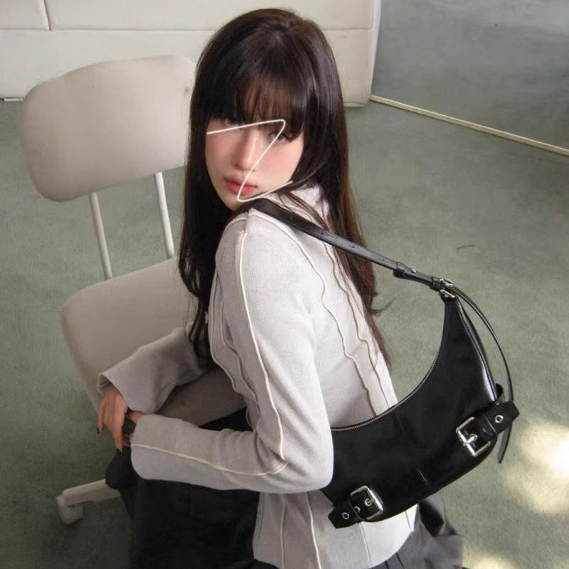 Women's Niche Designer High-grade Crescent Vintage Light Luxury Women's Shoulder Bag