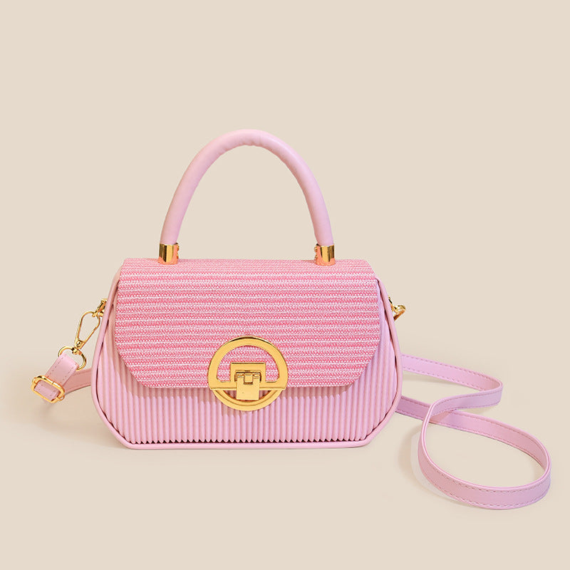 Western Style Contrast Color Underarm Niche Women's Shoulder Bag