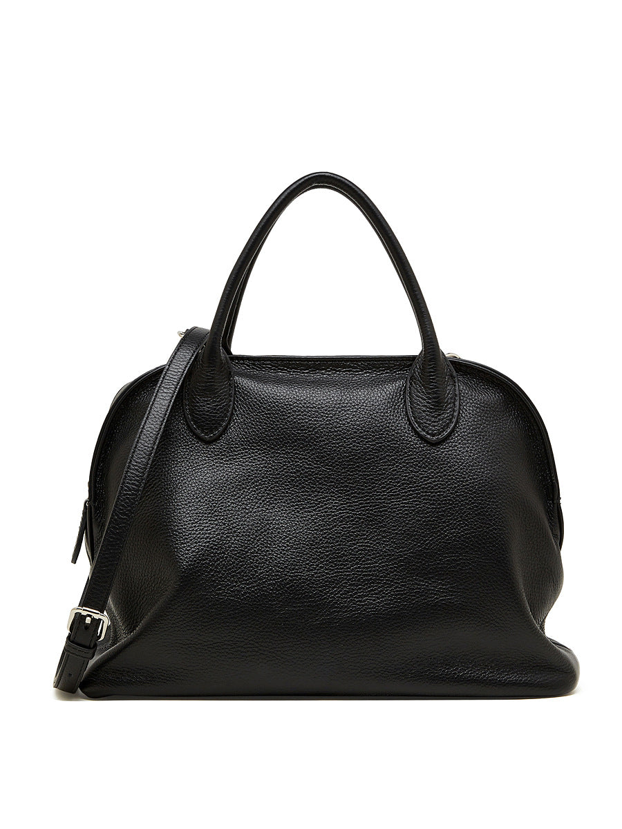 Women's Bowling Retro Minimalist Top Layer Cowhide Tote Bags