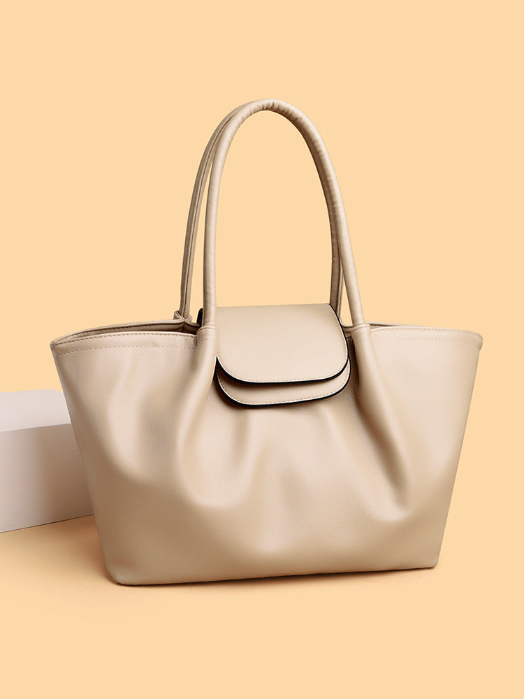 Women's Simple Fashion Commuter Soft Leather Underarm Light Luxury Minority Women's Shoulder Bag