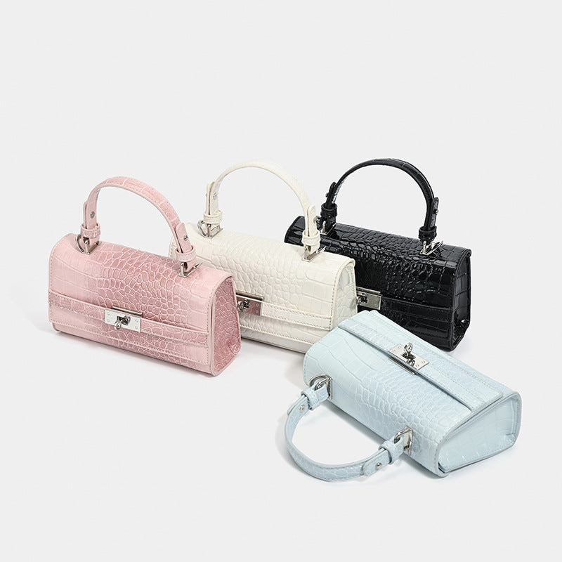 Women's Design Crocodile Pattern Portable Kelly Korean Style Bags
