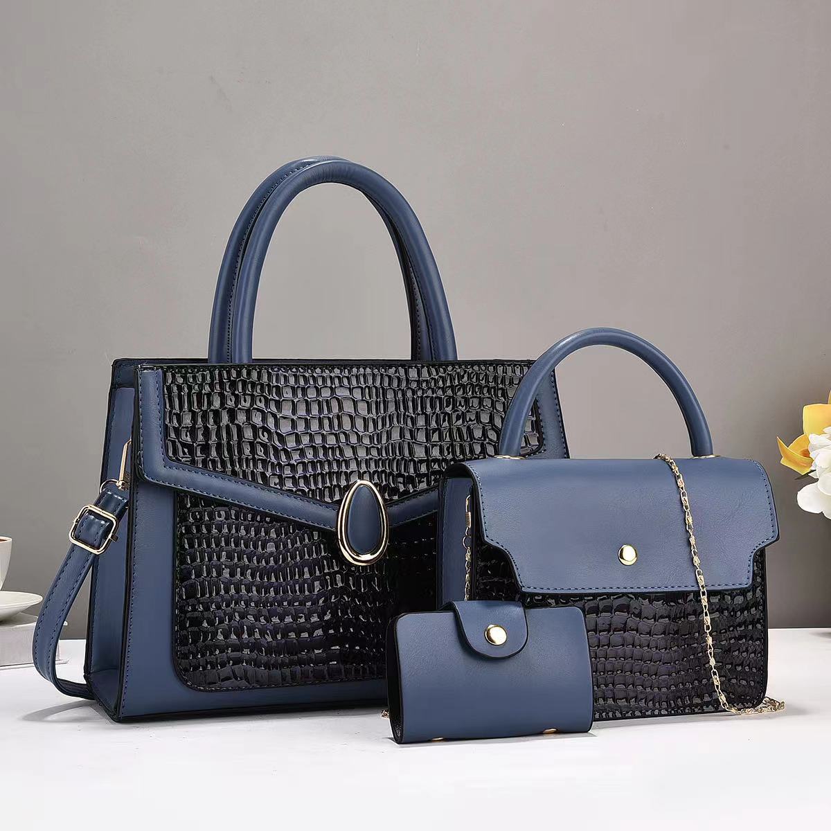 Women's Mother Contrast Color Fashion Trendy Large Bucket Bag