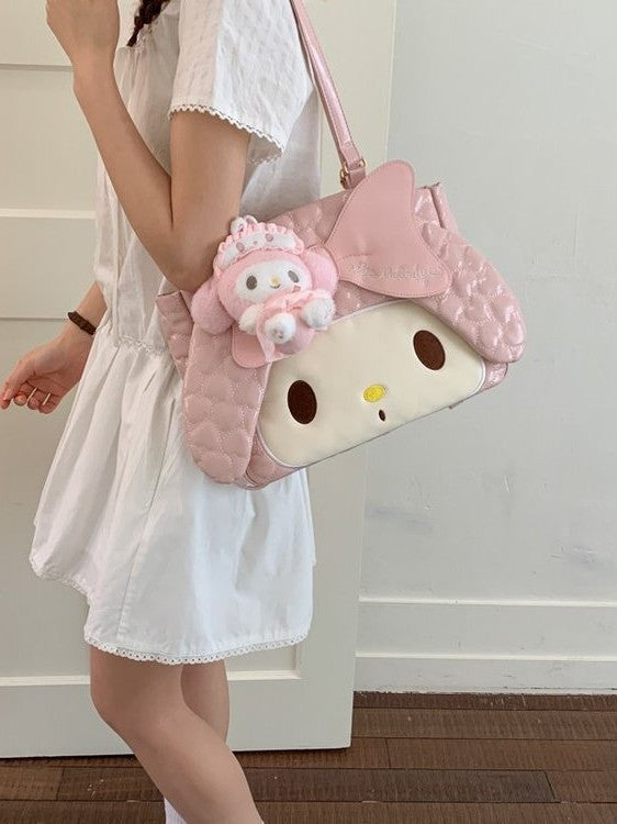 Women's Style Cartoon Pink Rabbit Design Cute Sweet Shoulder Bags