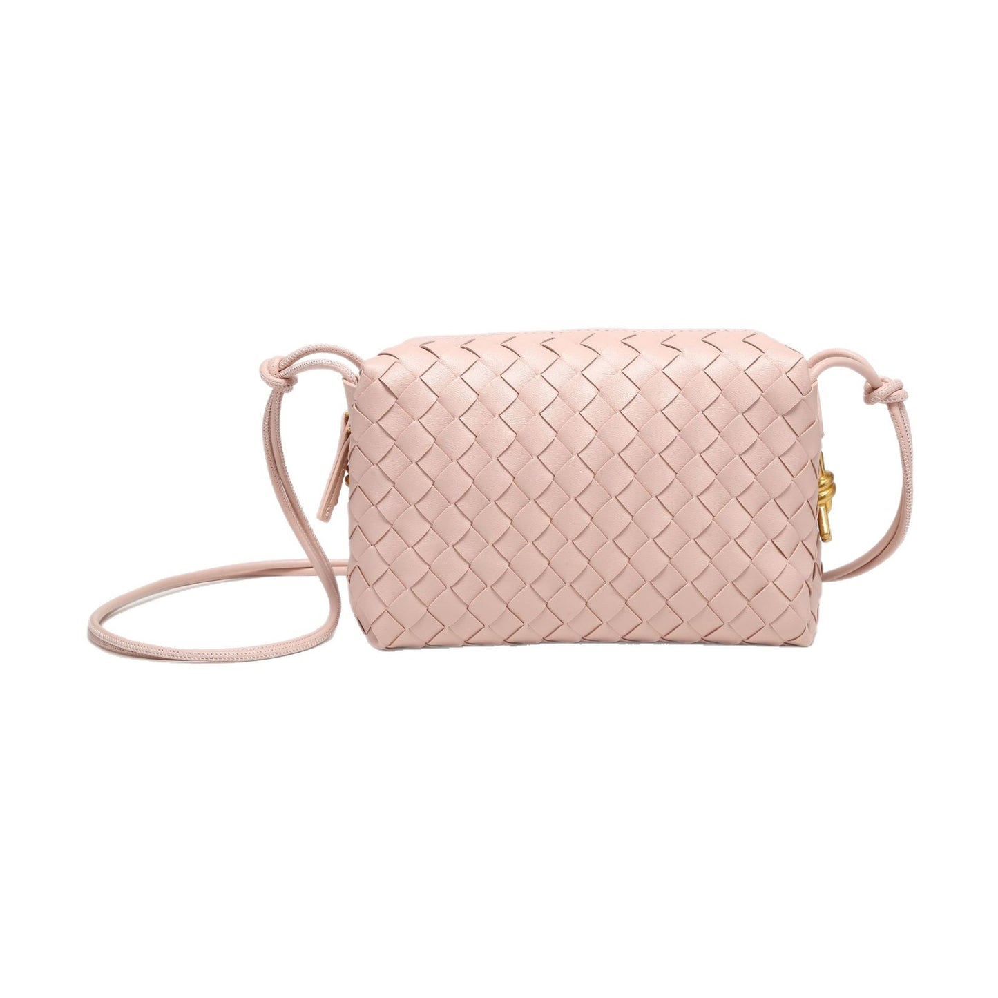 Solid Color Mini Handmade Woven Autumn Women's Messenger Bag
