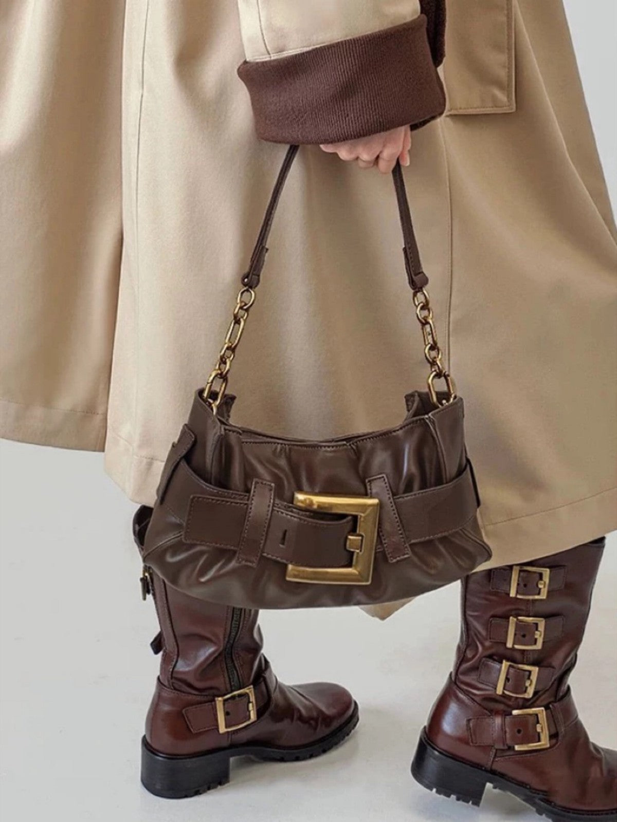 Women's Design Portable Pleated Clouds Commute Leisure Underarm Bag