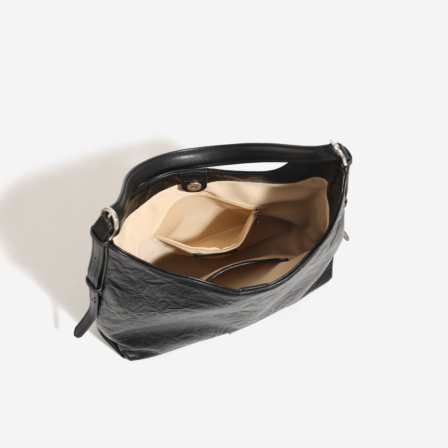 Women's Cowhide Underarm Commuter Large Capacity Hobo Tote Bag