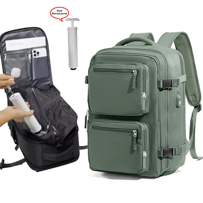 Large Capacity With Vacuum Storage Layer Commuter Leisure Backpack