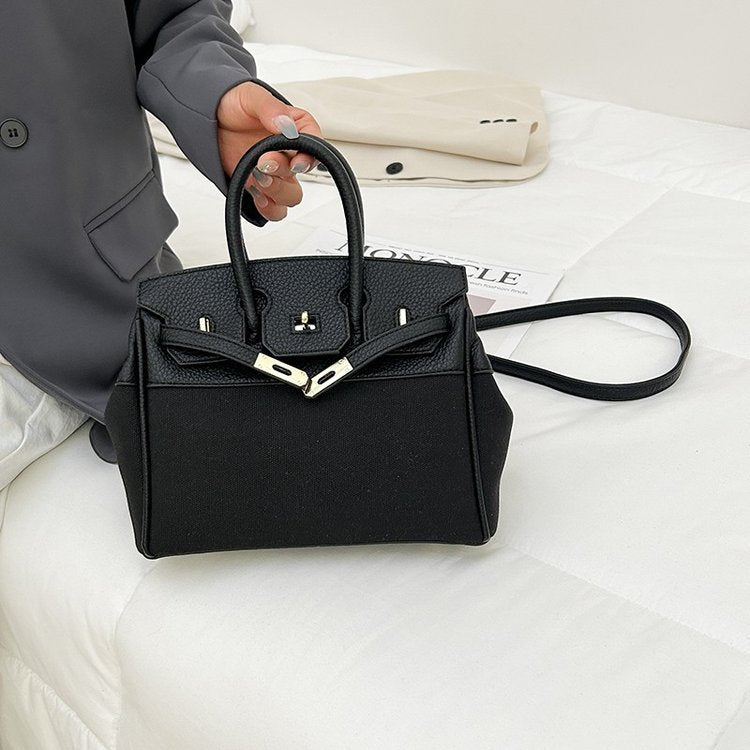 Women's Stylish Textured Kelly Popular Korean Portable Platinum Women's Shoulder Bag