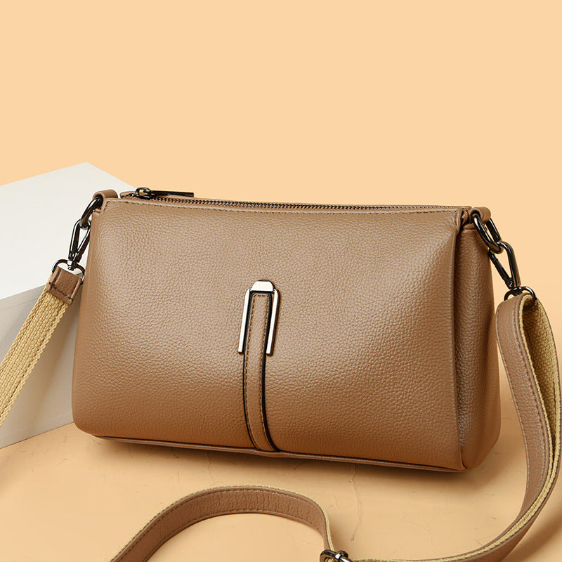 Women's Soft Leather High-grade Large Capacity Commute Small Square Bags