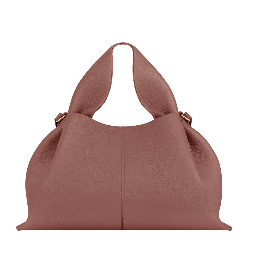 Women's Cloud Genuine Leather French Niche Dumpling Bags