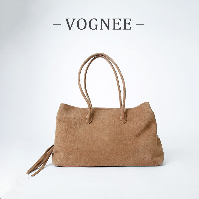 Cattlehide Leather Surface Fashionable Suede Commuter Design Bags