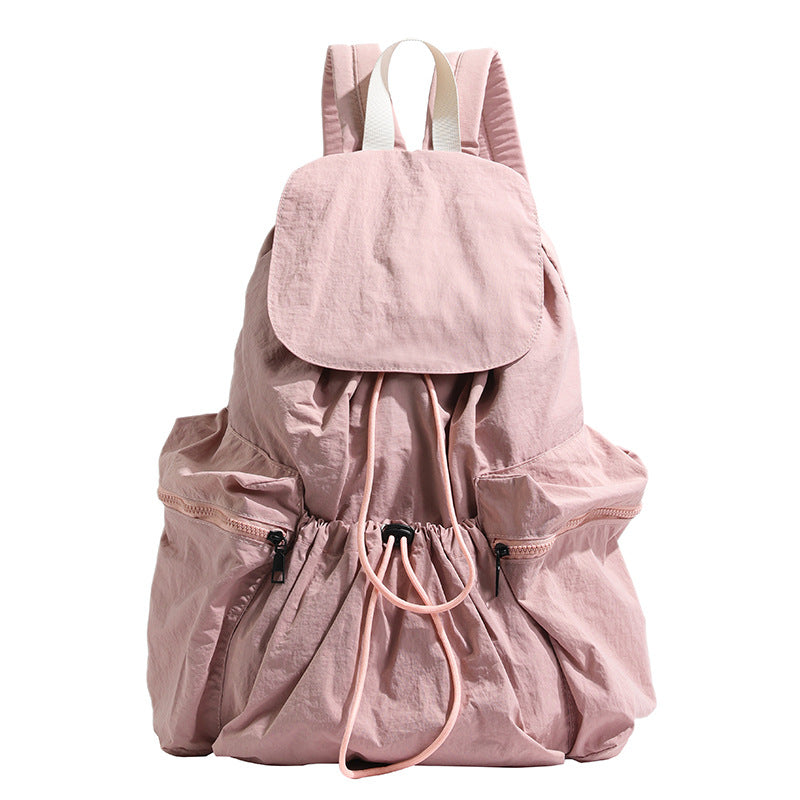 Practical Large Capacity Drawstring Niche Washed Women's Backpack