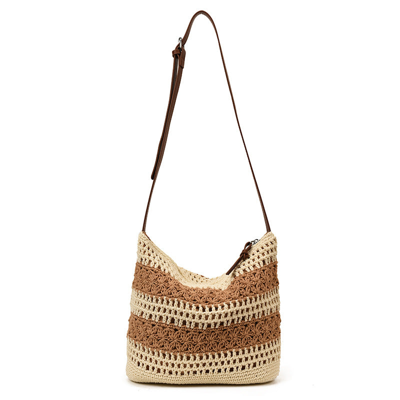 Women's Straw Woven Large Capacity Crocheted Commuter Underarm High-grade Bags