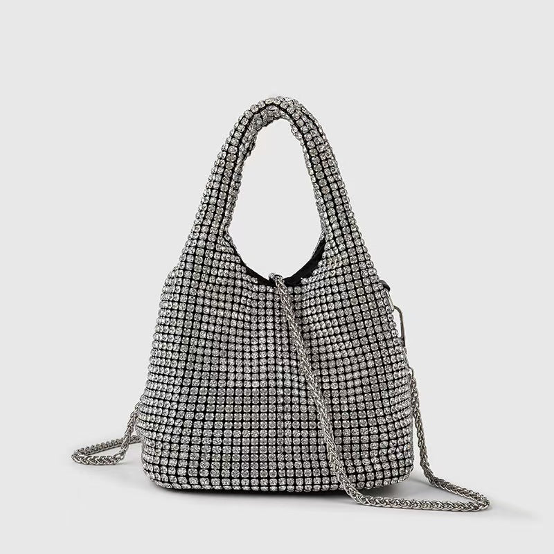 Women's Style King Rhinestone Portable Elegant Vegetable Basket Women's Messenger Bag