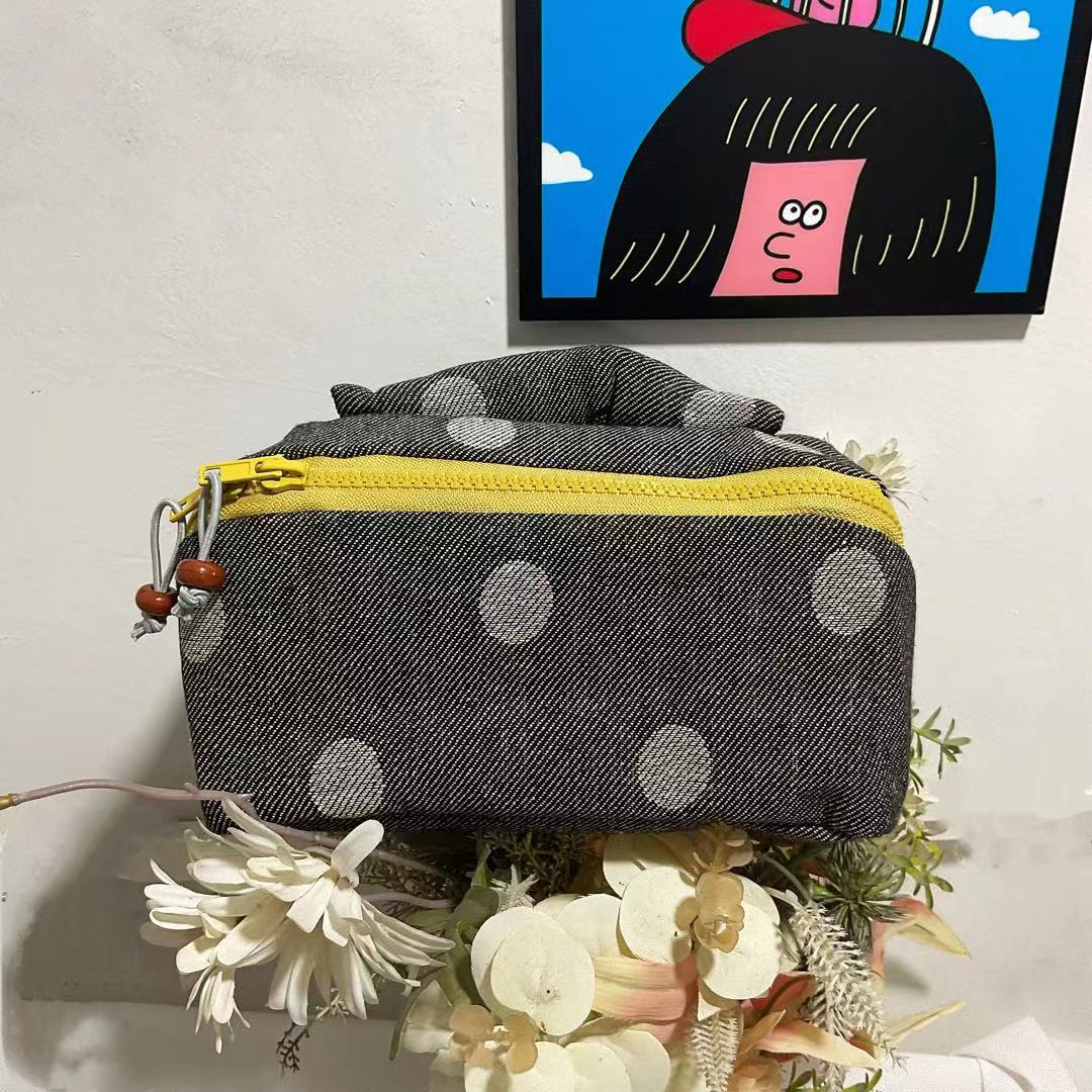 Denim Storage Large Capacity Leather Macaron Sweet Cosmetic Bags