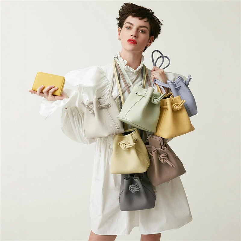 Niche Large Candy Color Vegetable Basket Bucket Bag