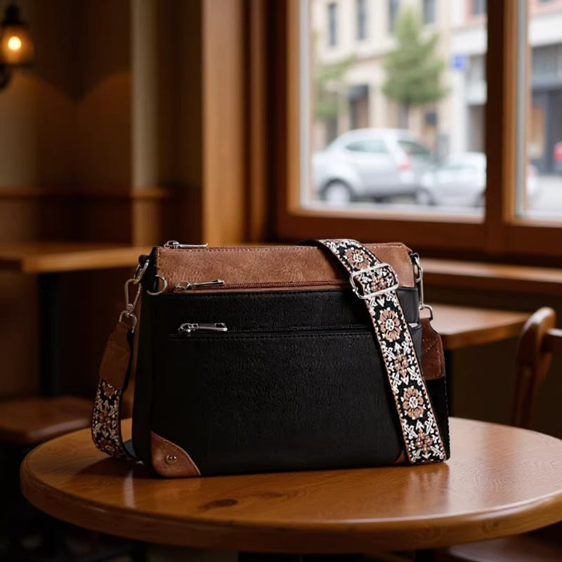 Women's Leather Fabric Medium Adjustable Strap Tote Bag