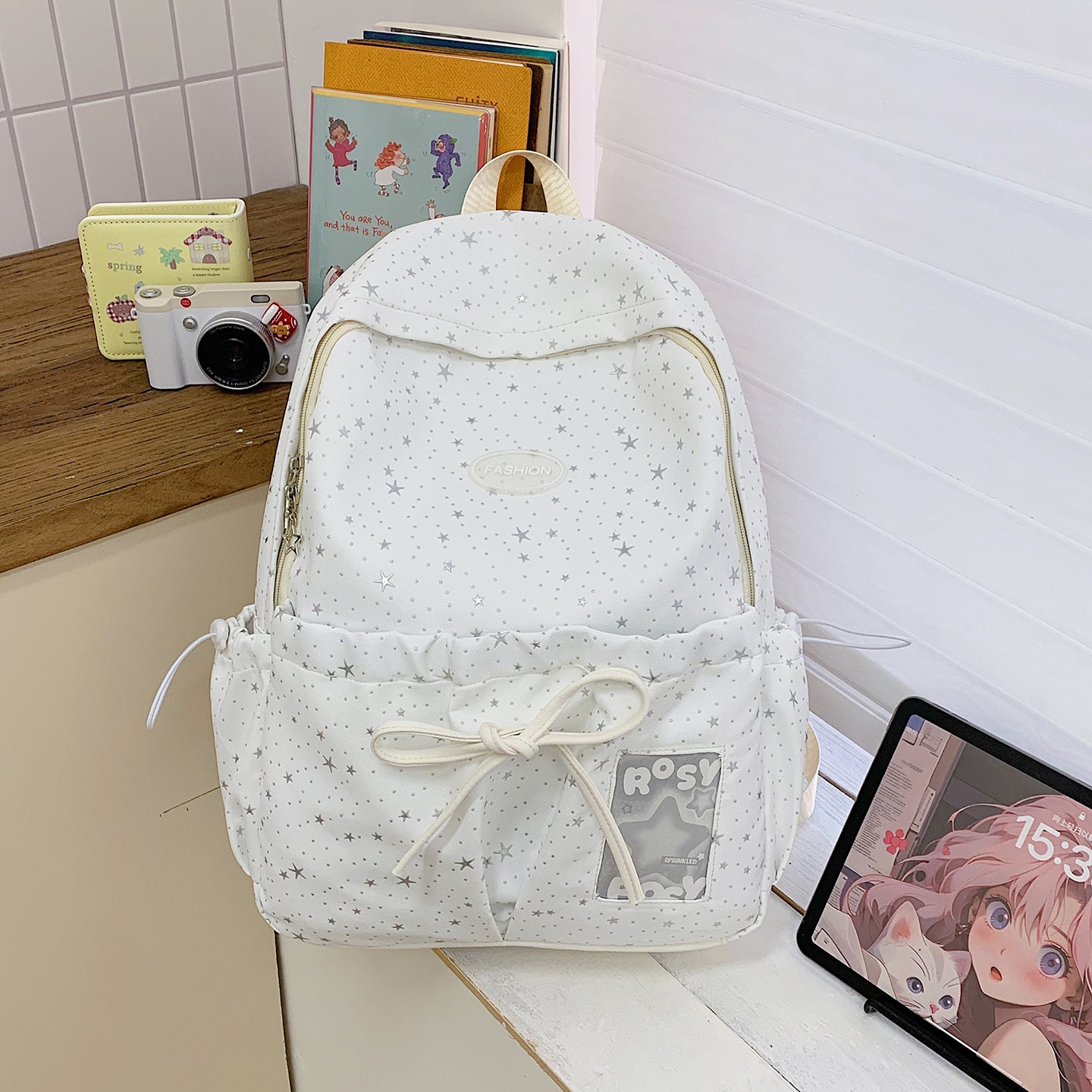 Artistic Polka Dot Junior Senior High Good-looking Leisure Backpack