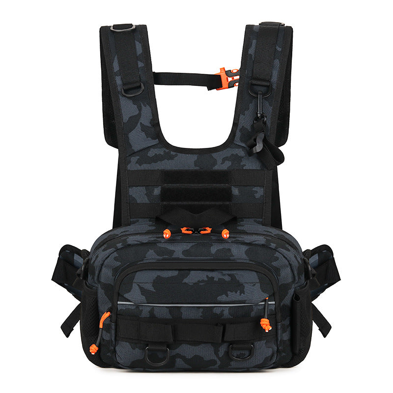 Lure Camouflaged Male Motorcycle Riding Vest Sports Backpack