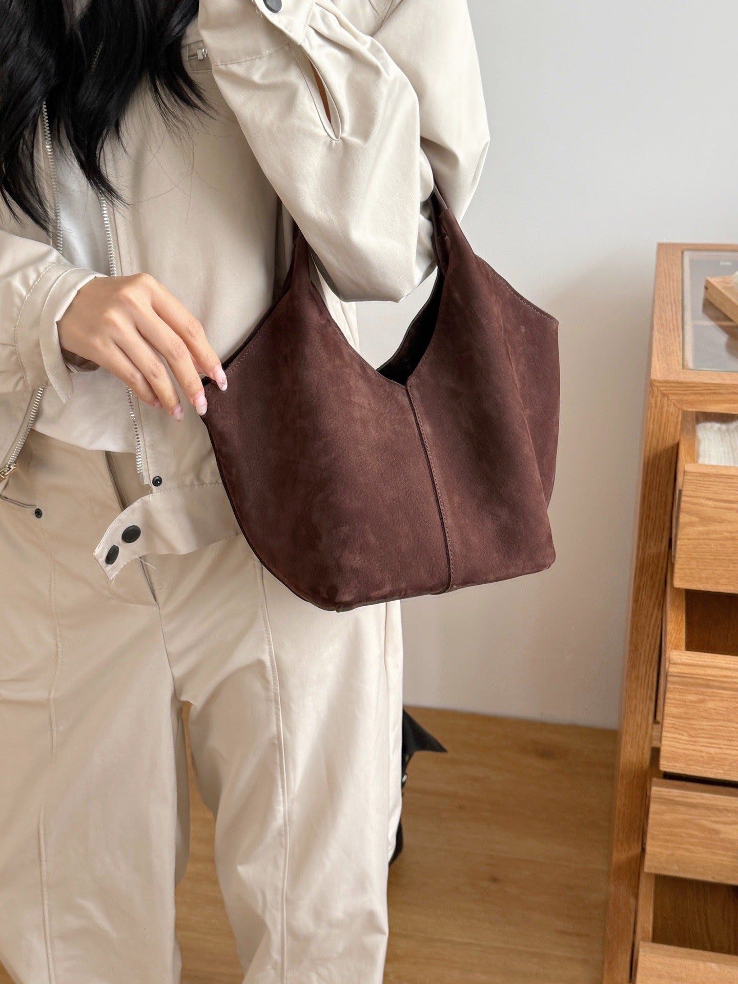 Women's Leather Underarm Large Capacity Totes Tote Bag