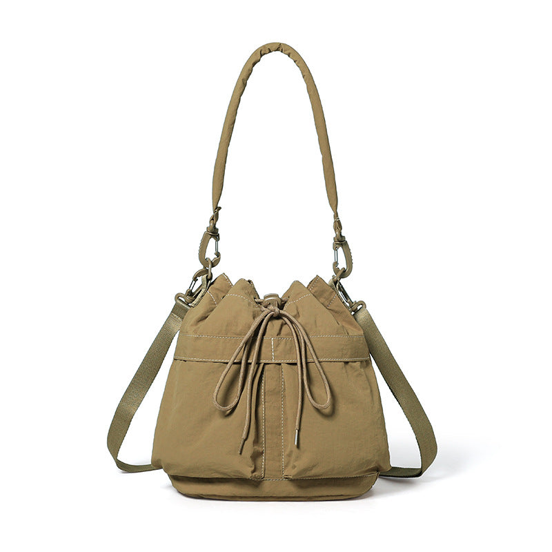 Women's Drawstring Portable Simple Large Capacity Women's Messenger Bag