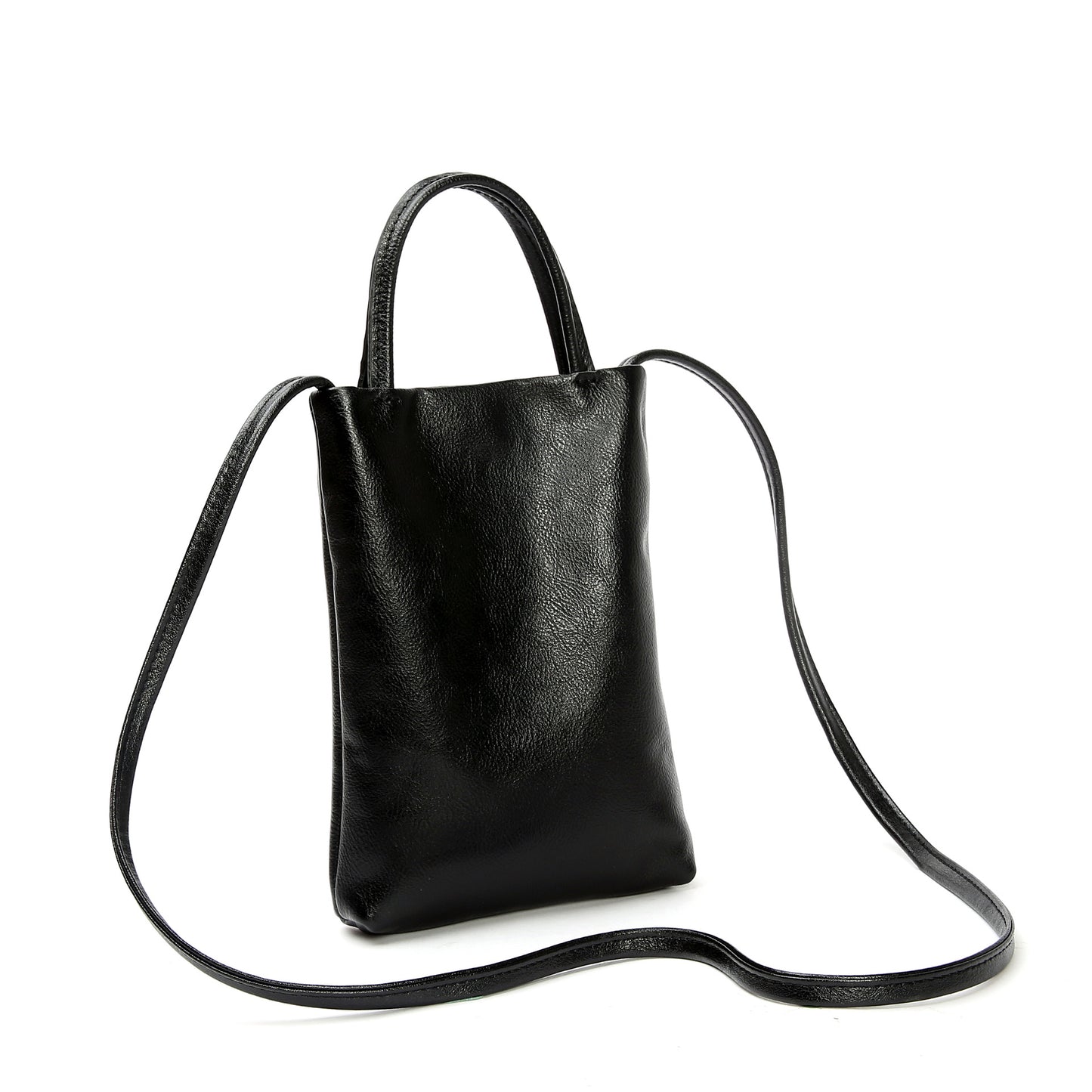 Women's Vegetable Tanned Leather Cow Long Simple Mobile Soft Retro Women's Messenger Bag