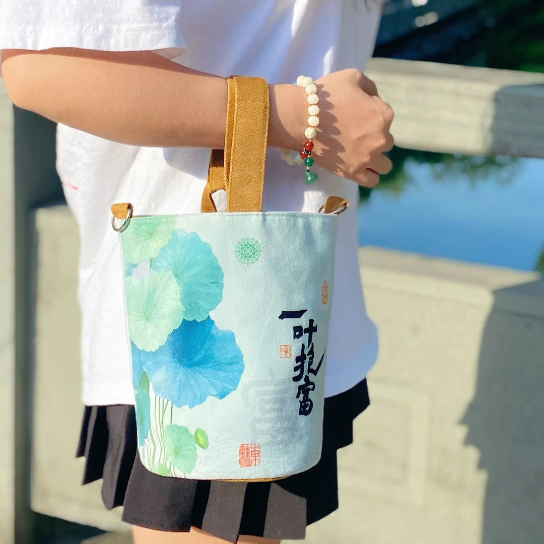 Summer District Cultural Creative Canvas One Four Bucket Bag