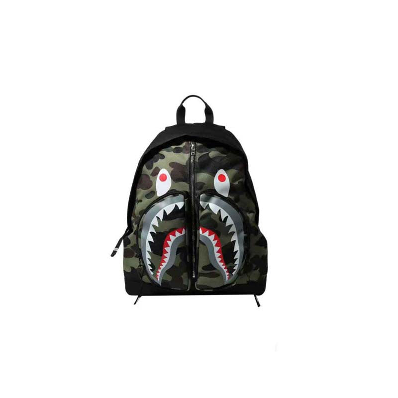 Camouflage Shark Trendy Male Female Couple Large Leisure Backpack
