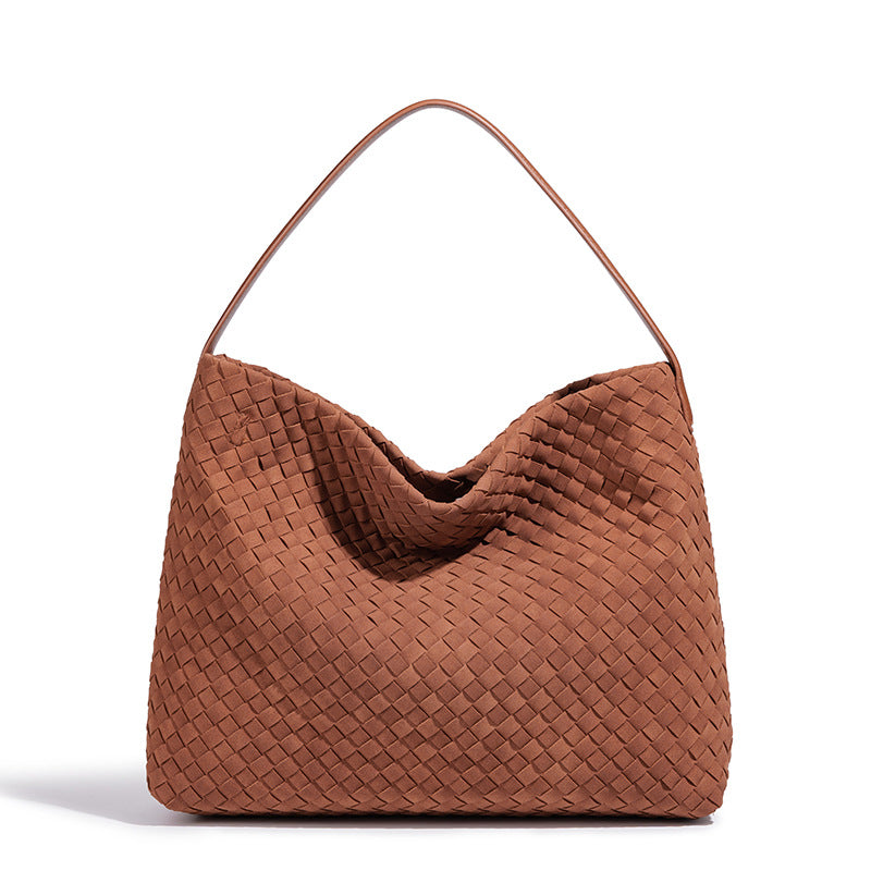 Women's Woven Large Capacity Underarm Retro Matte Bags