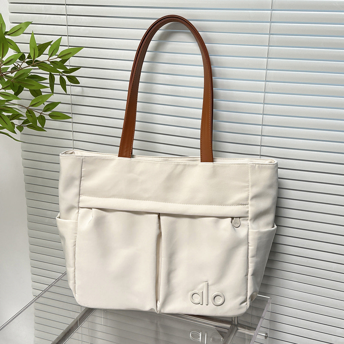 Textured Solid Color Simple Large Capacity Bags