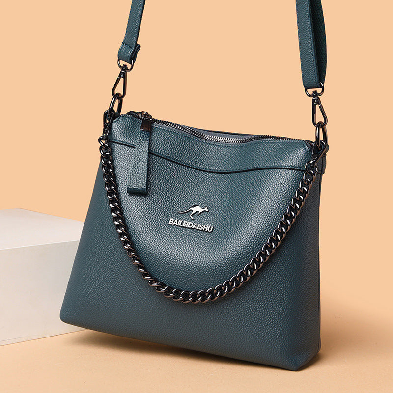 Women's Large Capacity Fashion Soft Leather Mom Women's Shoulder Bag