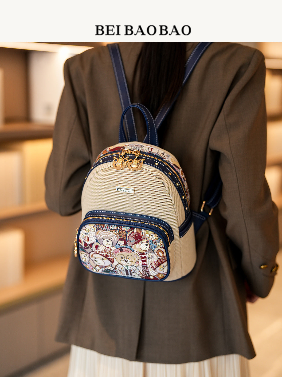 Women's Source Korean Style Commuter Fashion Versatile Women's Backpack