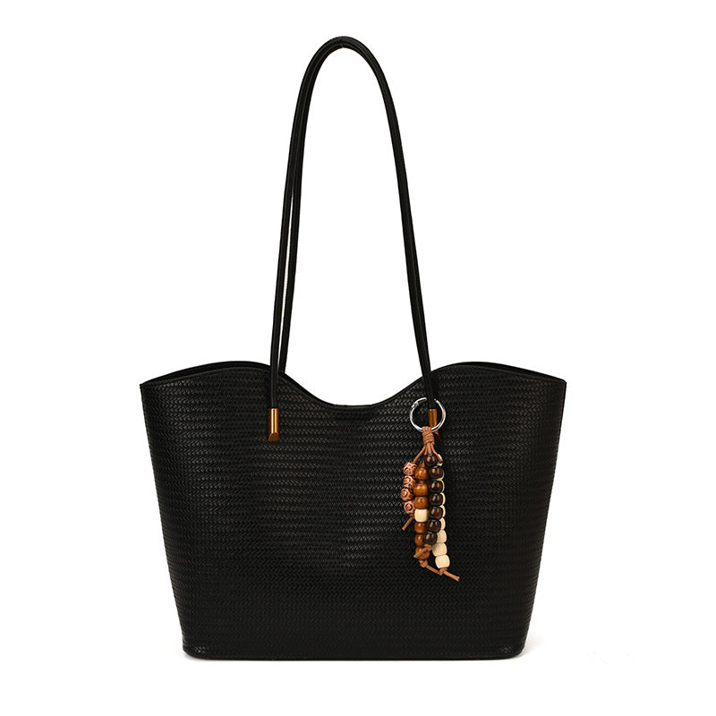 Women's Korean Straw Plaited Portable Autumn Large Capacity Tide Tote Bag