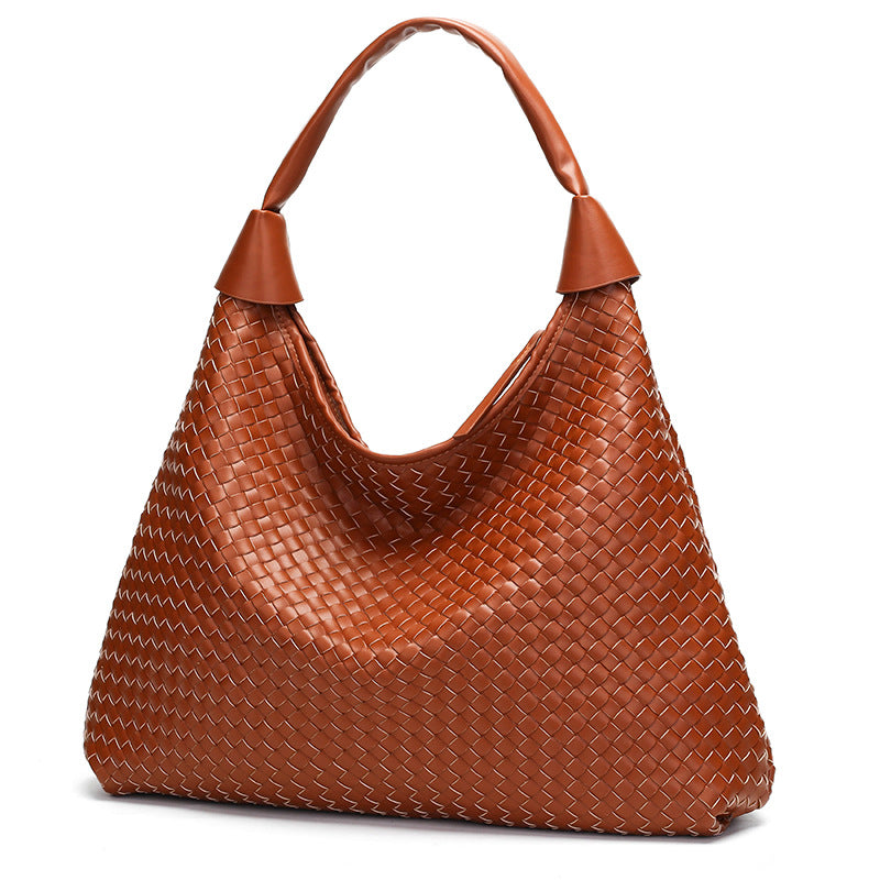 Women's Woven Pattern Fashion Simple Style Large Bags
