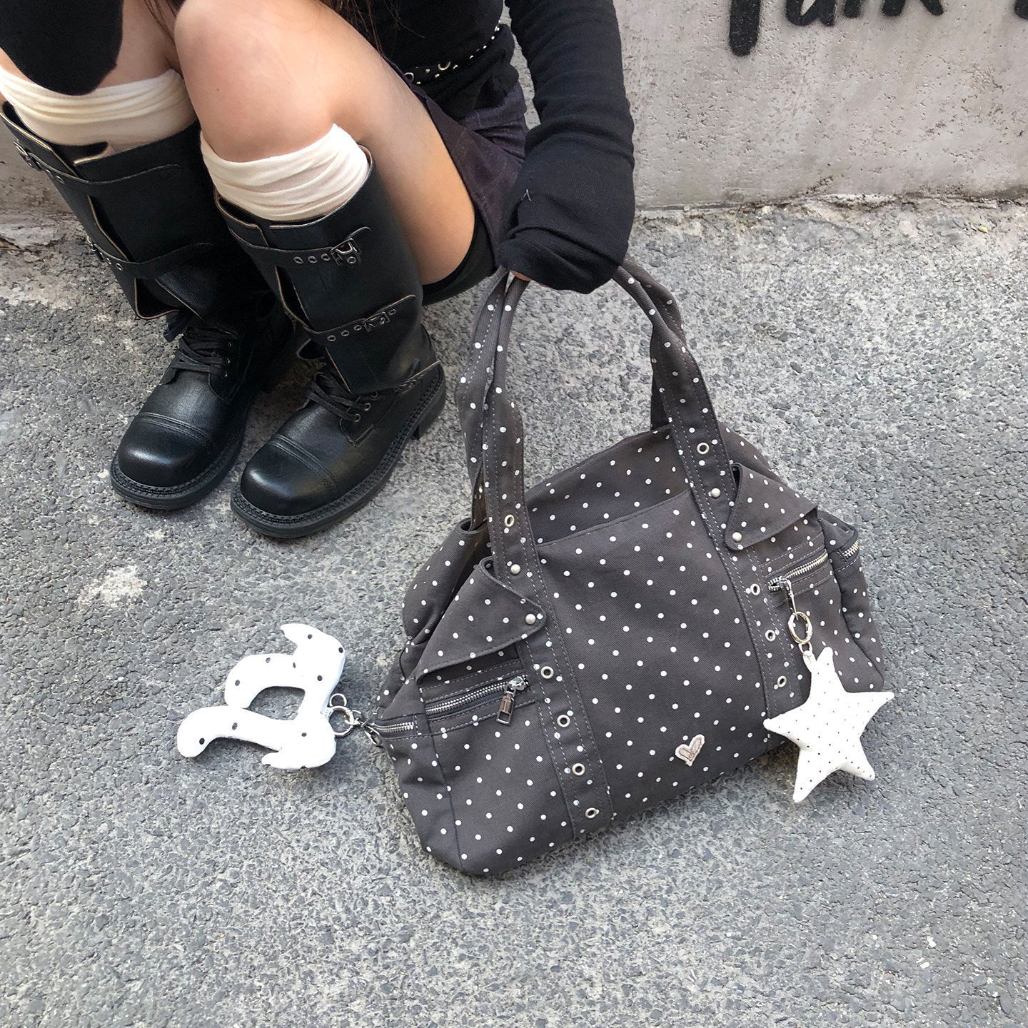 Polka Dot Female Love Light Asia Bags