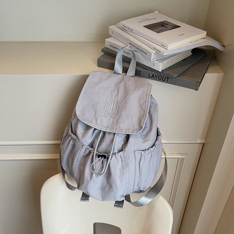 Large Capacity College Lightweight Drawstring Idle Shoulder Bags