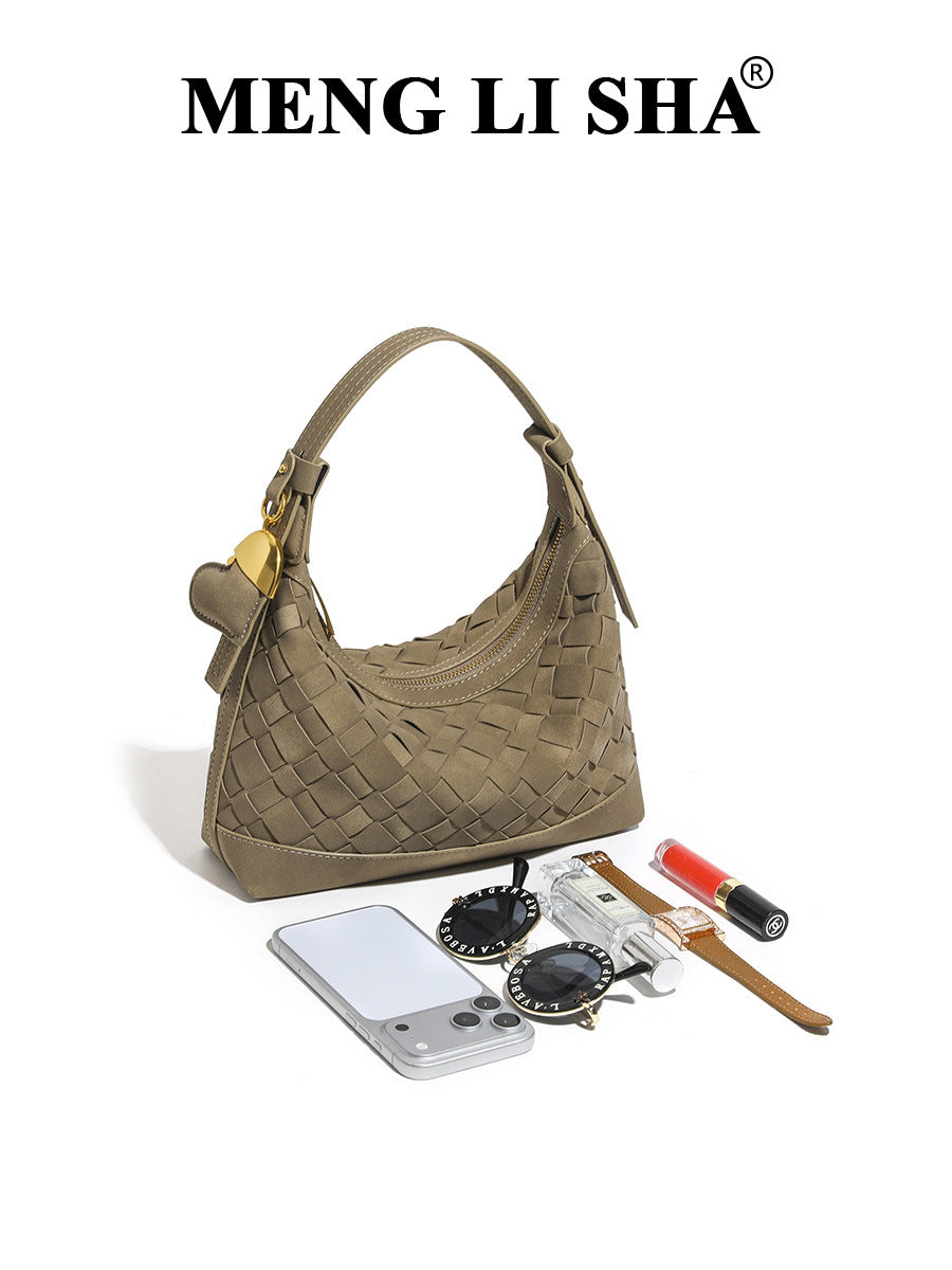 Women's Niche Woven Fashion Underarm High Sense One Shoulder Bags