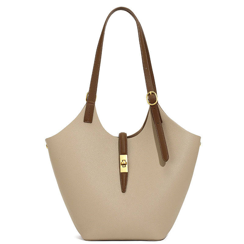 Women's Leather Summer Tide Large Capacity Cowhide Son Underarm Bag